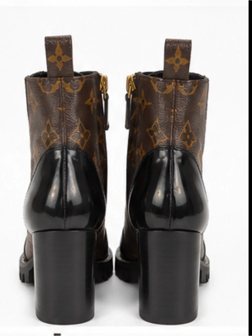 Louis Vuitton Monogram Star Trail Ankle Boots in Brown and Black